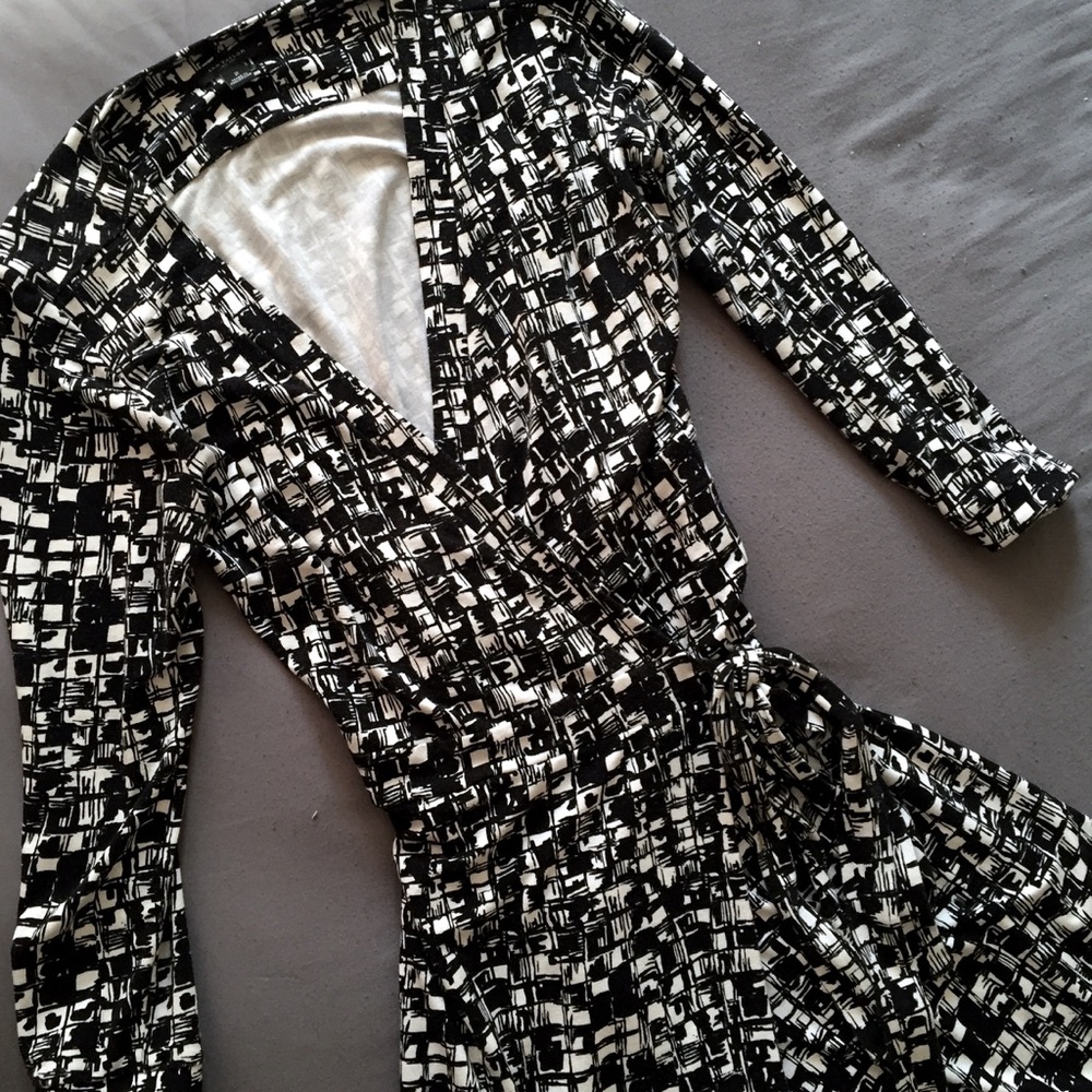 Ann Taylor Abstract Wrap Dress